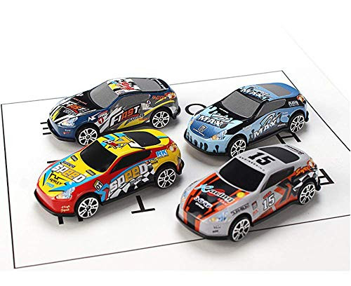 aiyuyu 4PCS Mini Toy Car Race Car Metal Diecast Toys Model Cars Assorted Vehicle Set Cake Topper Decoration Gift for Boys Girls