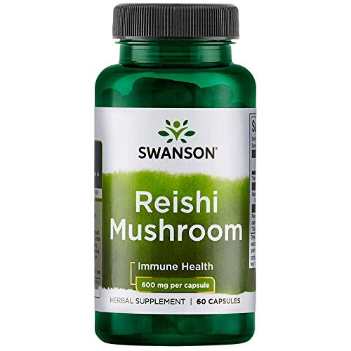 Swanson Reishi Mushroom 600 Milligrams 60 Capsules