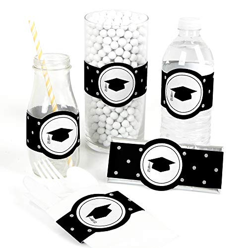 Silver Tassel Worth The Hassle - DIY Party Supplies - Graduation Party DIY Wrapper Favors & Decorations - Set of 15