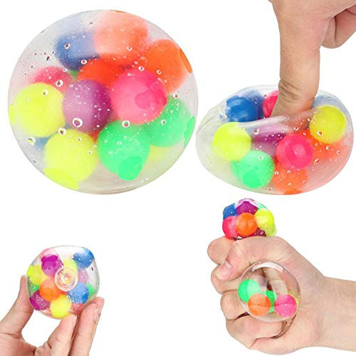 Stress Ball, Anti Stress Squeeze Balls for Anxiety Relief, Sensory Fidget Toy for Autism, ADHD, Autism Special Needs Stress Reliever Anxiety Relief Toys, Fidget Sensory Toy Squishy-Balls Multicolor