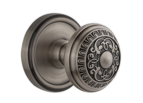 Grandeur Georgetown Rosette with Windsor Knob, Single Dummy, Antique Pewter