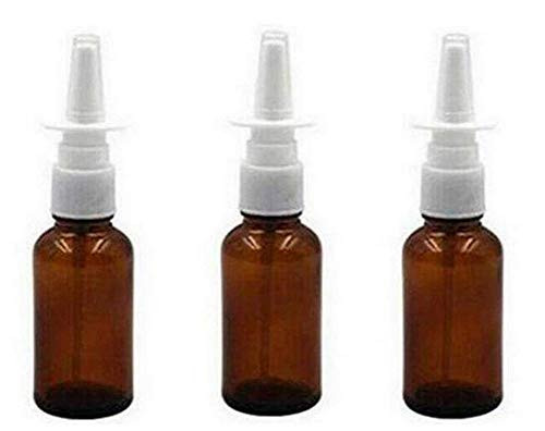 XINGZI 3PCS 30ML / 1Oz Amber Glass Nasal Spray Bottles - Portable Refillable Fine Mist Sprayers Atomizers Makeup Perfume Storage Container Vials For Colloidal Silver and Saline Medical Dispensing Wash XINGZI 3PCS 30ML / 1Oz Amber Glass Nasal Spray Bottles - Portable Refillable Fine Mist Sprayers Atomizers Makeup Perfume Storage Container Vials For Colloidal Silver and Saline Medical Dispensing Wash