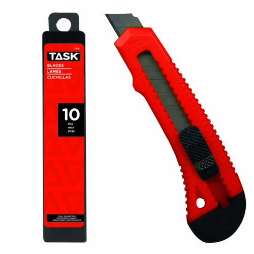 Task Tools T85 Large Plastic Utility Knife with 10 Blades