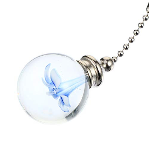 DOITOOL Ceiling Fan Pull Chain Decorative Fan Pull Chain Extension Ornaments Beaded Ball Fan Pull Chain Blue