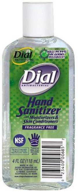 881313 DIAL Instant Antibacterial Hand SANITIZER 4 OZ Bottle