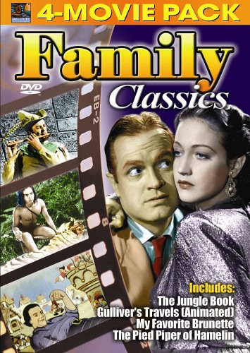 Family Classics 4-Movie Pack - Jungle Book, Gulliver's Travels -Animated- , My Favorite Brunette, Pied Piper of Hamelin