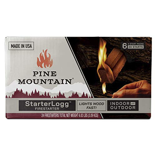 Pine Mountain StarterLogg Select-A-Size Firestarting Blocks, 24 Starts Firestarter Wood Fire Log for Campfire, Fireplace, Wood Stove, Fire Pit, Indoor and Outdoor Use -Renewed- Pine Mountain StarterLogg Select-A-Size Firestarting Blocks, 24 Starts Firestarter Wood Fire Log for Campfire, Fireplace, Wood Stove, Fire Pit, Indoor and Outdoor Use -Renewed-