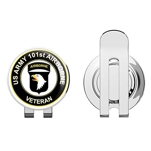 U.S. Army Veteran 101st Airborne Division Golf Hat Clip with Magnetic Ball Marker