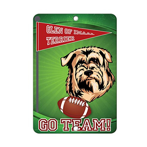 Football Fan Glen of Imaal Terrier Dog Label Vinyl Decal Sticker Kit OSHA Safety Label Compliance Signs 8"