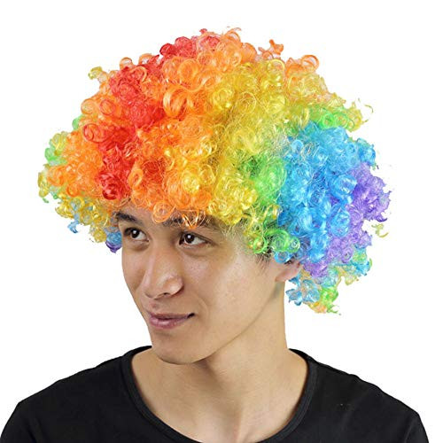 Halloween Exploding Head Clown Fans With The Same Wig