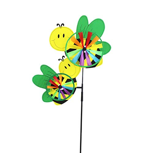 scwopeuer 3D Large Cute Animal Bee Windmill Wind Spinner Whirligig Yard Garden Decor Outdoor Classical Toys,Decorative Windmills for The Yard