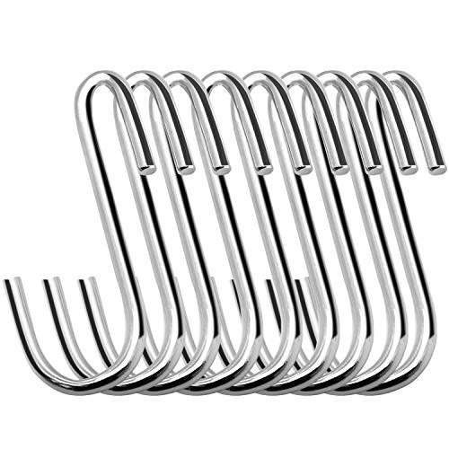24 Pack ESFUN 3 inch Heavy Duty S Hooks Pan Pot Holder Rack Hooks Hanging Hangers S Shaped Hooks for Kitchenware Pots Utensils Clothes Bags Towels Plants 24 Pack ESFUN 3 inch Heavy Duty S Hooks Pan Pot Holder Rack Hooks Hanging Hangers S Shaped Hooks for Kitchenware Pots Utensils Clothes Bags Towels Plants