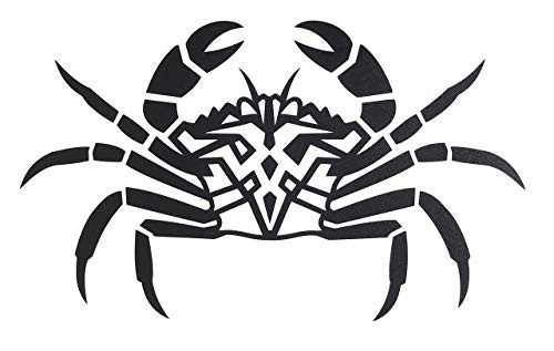 Custom Crab Vinyl Decal - Beach Bumper Sticker, for Tumblers, Laptops, Car Windows - Personalized Tribal Gift