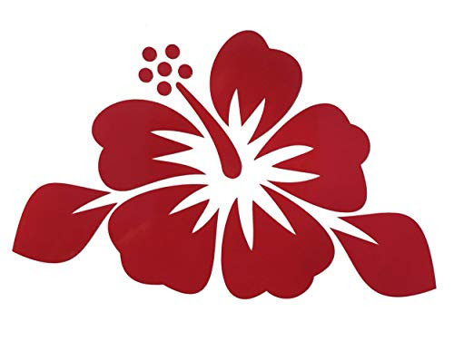 Custom Hibiscus Vinyl Decal - Flower Bumper Sticker, for Tumblers, Laptops, Car Windows - Personalized Beach Decal