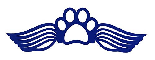 Custom Dog Paw Wings Vinyl Decal - Dog Bumper Sticker, for Tumblers, Laptops, Car Windows - Dog Owner Decal