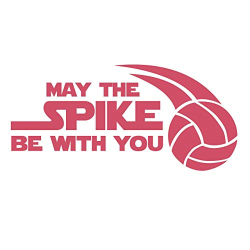 Custom Volleyball Vinyl Decal - Volleyball Sticker - for Tumblers, Laptops, Car Windows - May the Spike Be With You Design