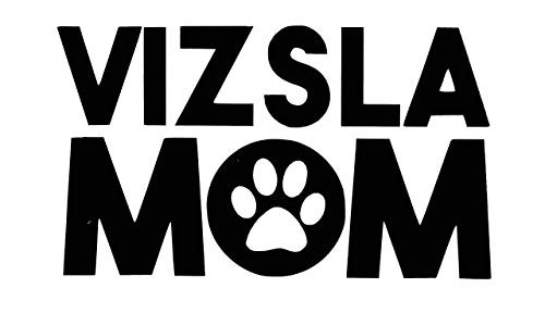 Custom Vizsla Mom Vinyl Decal - Dog Breed Bumper Sticker, for Laptops or Car Windows - Paw Print Transfer