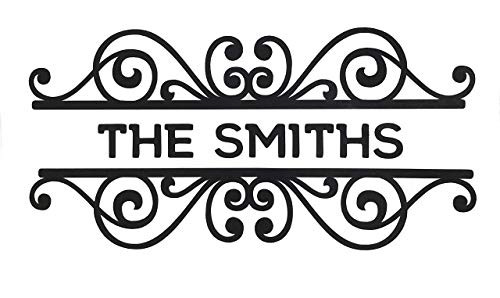 Custom Name Split Scroll Family Vinyl Decal - Personalized Bumper Sticker, for Tumblers, Laptops, Car Windows