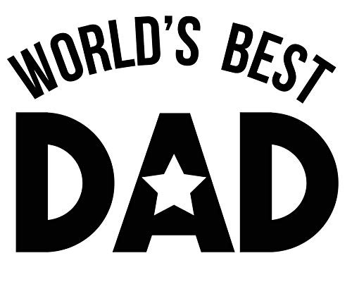 Custom Worlds Best Dad Vinyl Decal - Family Bumper Sticker, for Tumblers Coolers, Laptops, Car Windows