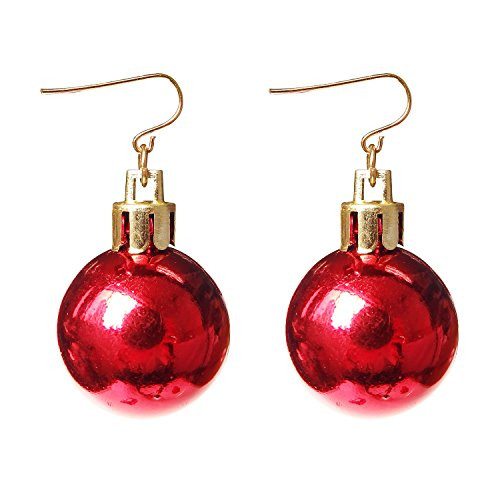 Gifts Ornament Dangle Earrings For Women Girls Christmas Red Ball Alloy RareLove Gifts Ornament Dangle Earrings For Women Girls Christmas Red Ball Alloy RareLove