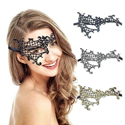 Luxury Lace Masquerade Eye Mask for Women Venetian Eye Mask Carnival Halloween Mask Mardi Gras Party Prom Ball Mask Costume Cosplay Vintage Party Supplies Mask -Phantom 3 Colors- Luxury Lace Masquerade Eye Mask for Women Venetian Eye Mask Carnival Halloween Mask Mardi Gras Party Prom Ball Mask Costume Cosplay Vintage Party Supplies Mask -Phantom 3 Colors-