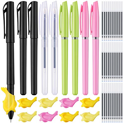 96 Pieces Magic Pen Disappearing Ink Pen, Disappear Magic Ballpoint 8 Pen Holders with 80 Refills Auto Reusable Pens for Secret Message Birthday Party, Present for Children Kids Kindergarten