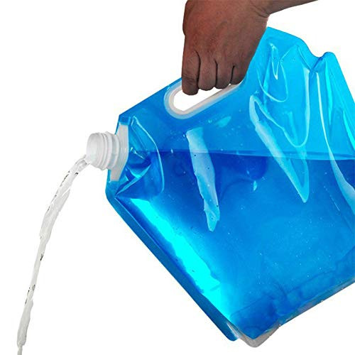 QWEQWE Collapsible Water Container Bag, Freezable, Plastic Water Carrier Tank, Outdoor Folding Water Bag for Sport Camping Riding Mountaineer Backoacking, Food Grade?Water Storage containers?2Pack