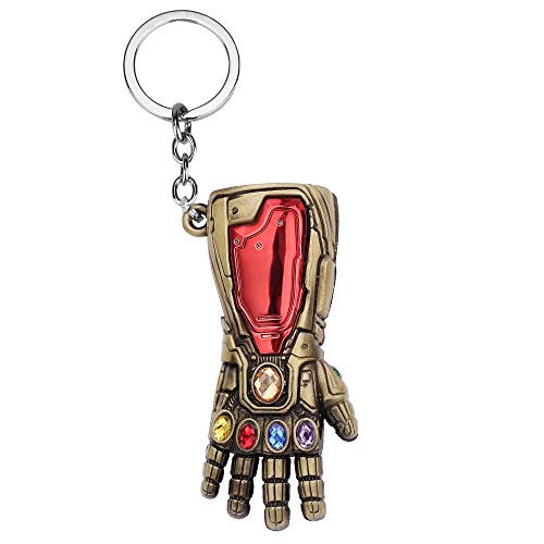 Avengers Thanos Infinity Gauntlet Keychain - Thanos Infinite Power Soul Stone Magnet Infinity War Key Chain Rings Accessories For Marvel Men Women Fans -Bronze-