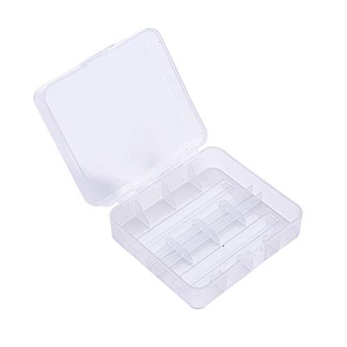 Fielect 2 x 26650 Battery Storage Case Holder Organizer Box Transparent