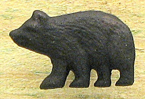 Cast Iron Rustic Cabin Black Bear Cabinet Knob Drawer Pull
