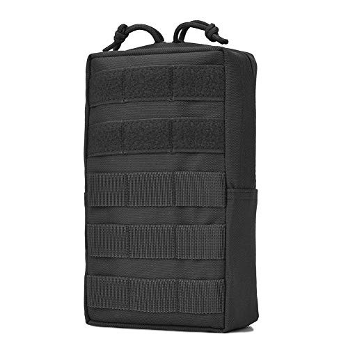Tactical Molle Pouch Military Compact Utility EDC Pouches for Tactical Backpack Assault Rig Vest Black