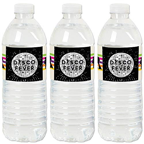 70's Disco - 1970s Disco Fever Party Water Bottle Sticker Labels - Set of 20