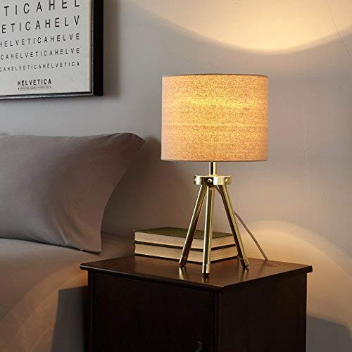 Urban Shop 784857776751 Tripod Table Lamp, Gold