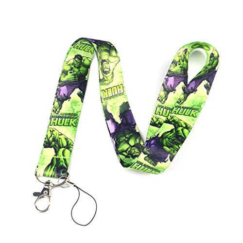 The Incredible Hulk Lanyard Key Chain Marvel Lanyard for Keychain, ID Badge Holder, Fans Cell Phone, and Charms Neck Strap -Incredible Hulk-LY-