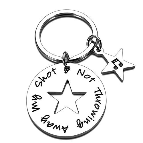 Hamilton Musical Merchandise Gifts Inspirational Gifts for Theatre Souvenirs Not Throwing Away My Shot Keychain for Teens Girls Kids Women Fans Broadway Musical Jewelry Gift for Birthday Graduation
