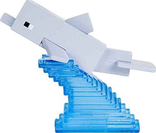 Minecraft Dolphin 3.25" scale Video Game Authentic Action Figure with Accessory and Craft-a-block