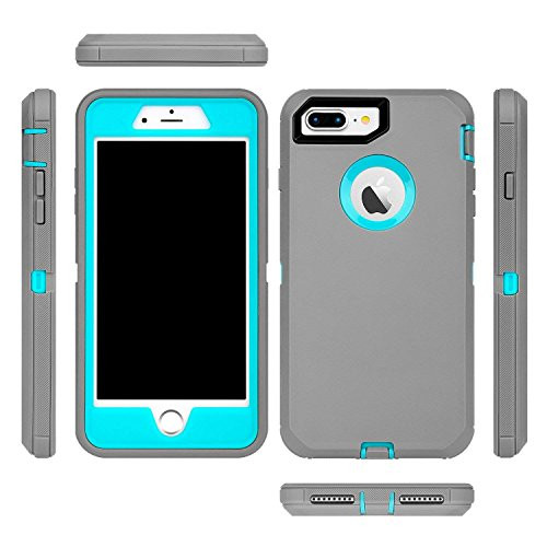iPhone 8 Plus case, iPhone 7 Plus Case, MAGGICWEI-DL Shockproof Heavy Duty Three Layer Hybrid Sturdy Armor High Impact Resistant Protective Cover Case for iPhone 7 Plus/8 Plus 5.5 inch (Grey/Blue) iPhone 8 Plus case, iPhone 7 Plus Case, MAGGICWEI-DL Shockproof Heavy Duty Three Layer Hybrid Sturdy Armor High Impact Resistant Protective Cover Case for iPhone 7 Plus/8 Plus 5.5 inch (Grey/Blue)
