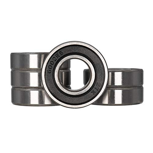 ZTK 6 Pcs 6002 2RS Ball Bearings, 15x32x9mm, ABEC-7, Chrome Steel, Double Rubber Sealed, Pre-Lubricated, Deep Groove Ball Bearing ZTK 6 Pcs 6002 2RS Ball Bearings, 15x32x9mm, ABEC-7, Chrome Steel, Double Rubber Sealed, Pre-Lubricated, Deep Groove Ball Bearing