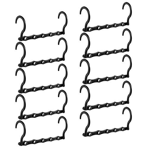 Timirog Space Saving Hangers Closet Organizers, Plastic Magic Hangers Closet Storage Space Saver Wardrobe Clothes Hangers Organizer Black, 10 Pack Timirog Space Saving Hangers Closet Organizers, Plastic Magic Hangers Closet Storage Space Saver Wardrobe Clothes Hangers Organizer Black, 10 Pack