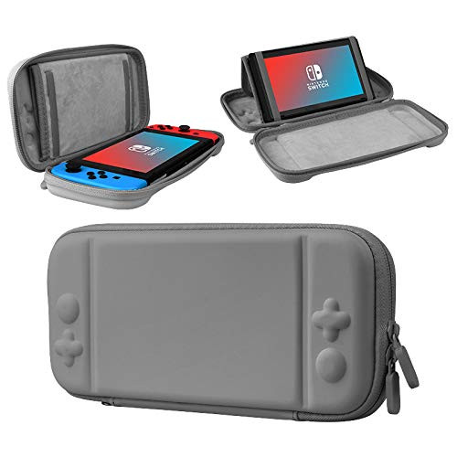 XMICY Carry Case for Nintendo Switch, Hard Protective Portable Travel Carrying Case for Nintendo Switch Console  and  Accessories -Grey-