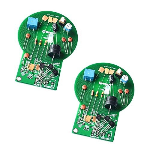 Onyehn 2-Pack DIY Kit Metal Detector Kit Electronic Soldering Practice Kit DC 3V-5V 60mm Non-Contact Sensor Board Module DIY Electronic Part Metal Detector