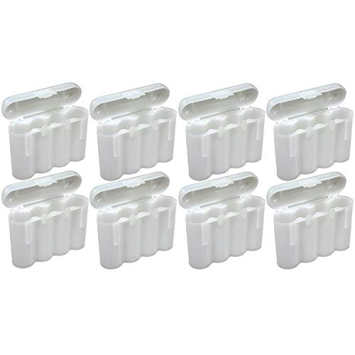 EBC Battery 8 White Plastic AA AAA Battery Holder Box Storage Cases
