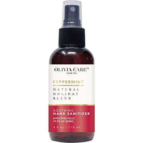 Olivia Care Hand Sanitizer Alcohol Based with Peppermint Fragrance - Antibacterial, Antiseptic, 99.9 percent Effective Germ-Killing, Moisturize. Remove Bacteria, Impurities, Dirt. Disinfectant - 4 FL OZ Olivia Care Hand Sanitizer Alcohol Based with Peppermint Fragrance - Antibacterial, Antiseptic, 99.9 percent Effective Germ-Killing, Moisturize. Remove Bacteria, Impurities, Dirt. Disinfectant - 4 FL OZ