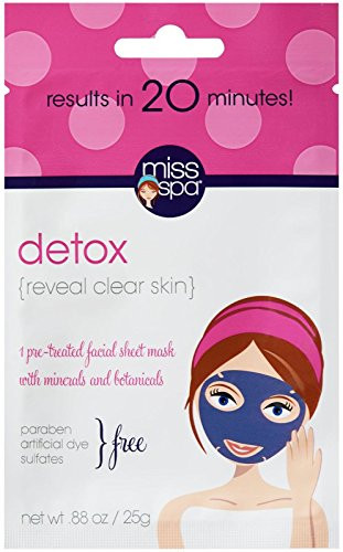 Miss Spa Detox Facial Sheet Mask, 0.88 oz.