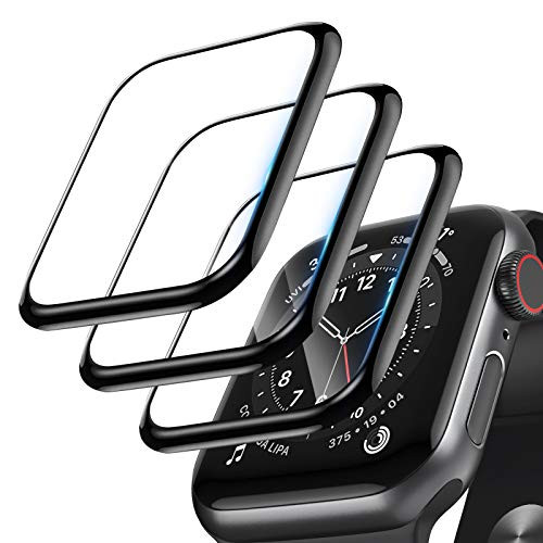 -3 Pack-Screen Protector for Apple Watch Series 3/2/1 38mm, 3D Curved Edge Full Coverage Anti-Scratch Shatter-Proof Waterproof Bubble-Free HD Anti-Fingerprint Protector Film Compatible with iWatch 3/2/1 38mm