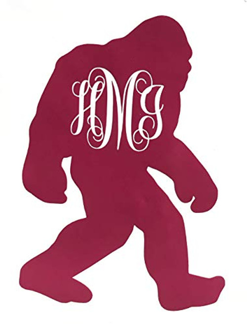 WickedGoodz Custom Bigfoot Monogram Vinyl Decal - Sasquatch Sticker - for Tumblers, Laptops, Car Windows - Initial Sticker WickedGoodz Custom Bigfoot Monogram Vinyl Decal - Sasquatch Sticker - for Tumblers, Laptops, Car Windows - Initial Sticker