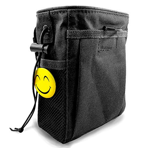 Portable Molle Pouches, JumpyFire Military Fan Tactical Dump Pouch, Adjustable String Ammo Dump Bag -Black-