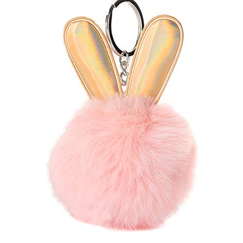 litymitzromq Wristlet Keychain for Women Girls, Cute Rabbit Ear Plush Ball Pendant Keychain Key Ring Holder Hanging Ornament Bracelet Key Ring Bangle Keyring Round Key Chain Ideal Gifts litymitzromq Wristlet Keychain for Women Girls, Cute Rabbit Ear Plush Ball Pendant Keychain Key Ring Holder Hanging Ornament Bracelet Key Ring Bangle Keyring Round Key Chain Ideal Gifts