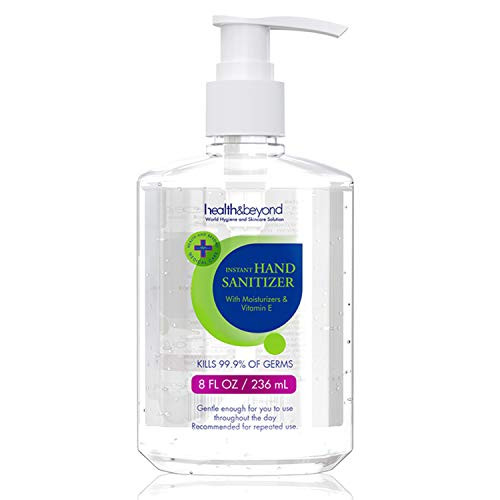 Fresh Produced Alcohol Hand Sanitizer Gel Contain Aloe Vera, Vitamin E, 8 fl oz x 1 Pump Bottles