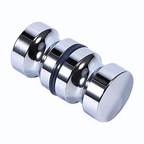 Door Handle TOPINCN Bathroom Round Aluminum Alloy Single Sided Shower Glass Pull Knob foe Bathroom Shower Cabinet Handle